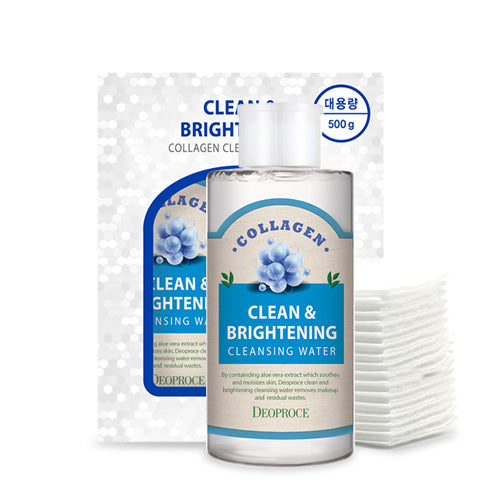 DEOPROCE CLEAN & BRIGHTENING COLLAGEN CLEANSING WATER 500g