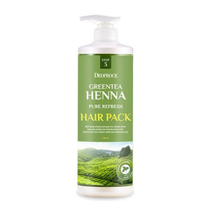 DEOPROCE GREENTEA HENNA PURE REFRESH HAIR PACK