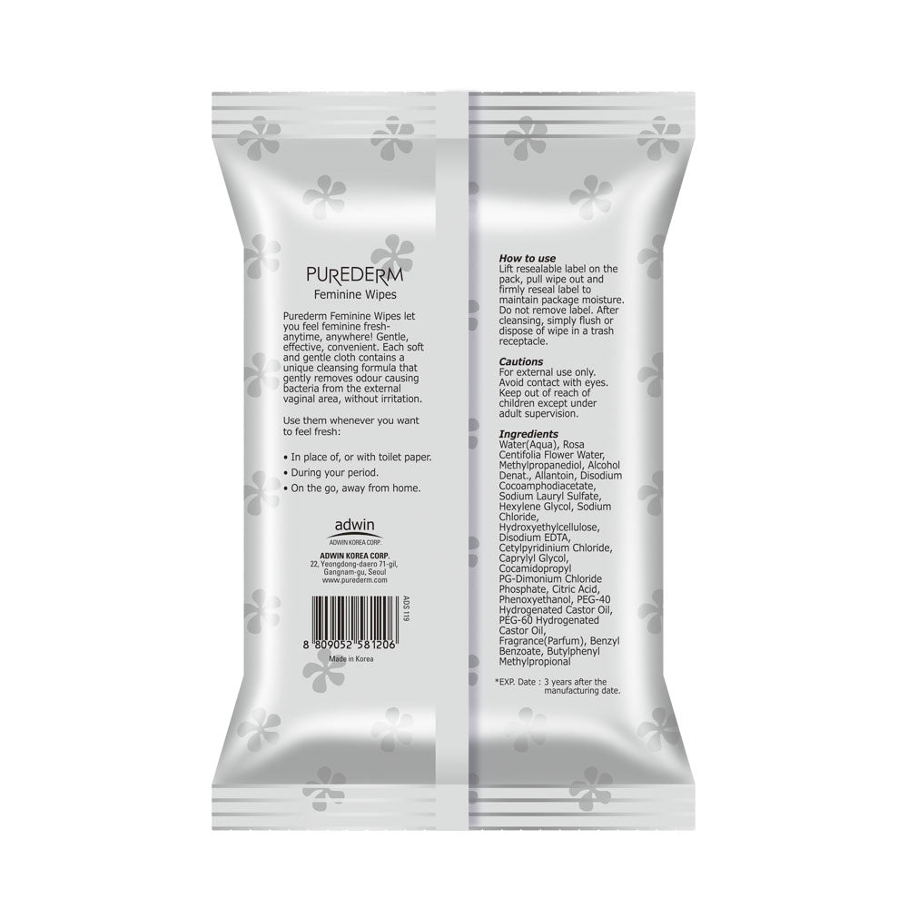 PUREDERM женские салфетки (15 листов)
