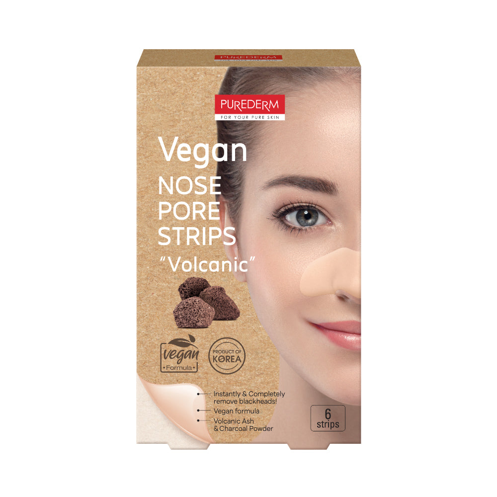 PUREDERM Vegan Nose Pore Strips "Volcanic" 6 sheets