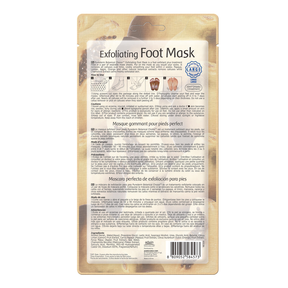 PUREDERM Masque exfoliant pour les pieds_Large