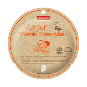 PUREDERM Vegan Sheet Mask (Vitamin)