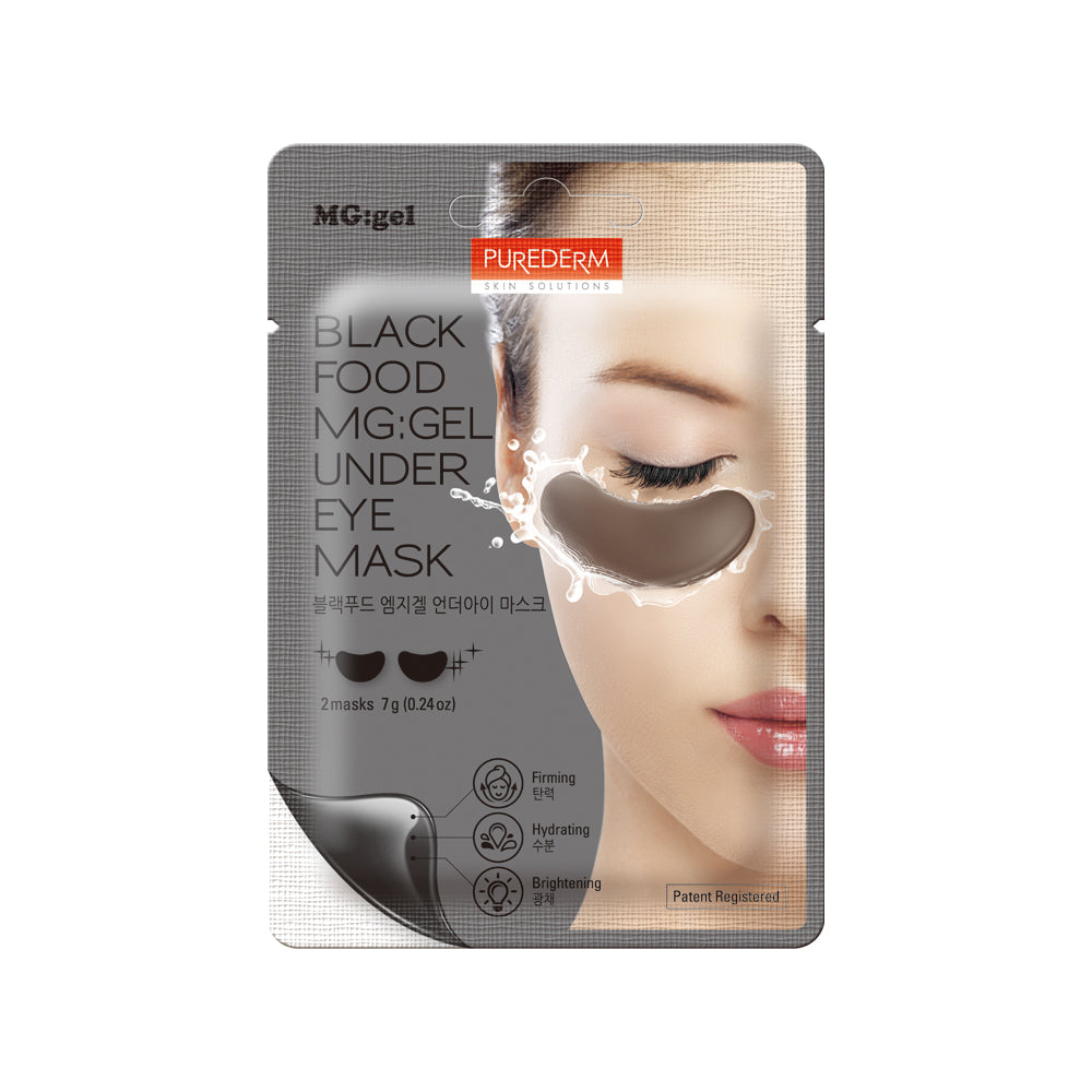 PUREDERM Black Food MG:gel Under Eye Mask (1sheets)