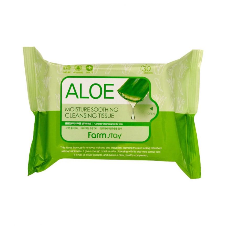 FARMSTAY ALOE MOISTURE SOOTHING CLEANSING TISSUE