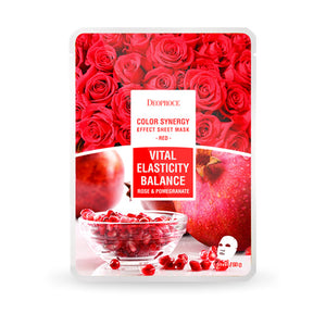 DEOPROCE COLOR SYNERGY EFFECT SHEET MASK RED 20g/10SHEET
