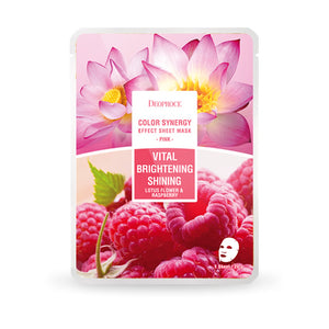 DEOPROCE COLOR SYNERGY EFFECT SHEET MASK PINK 20g/10SHEET