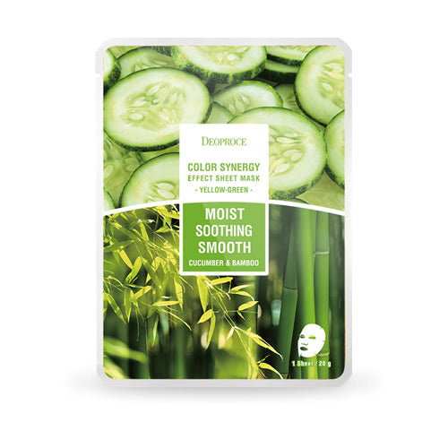 DEOPROCE COLOR SYNERGY EFFECT SHEET MASK YELLOW-GREEN  20g/10SHEET