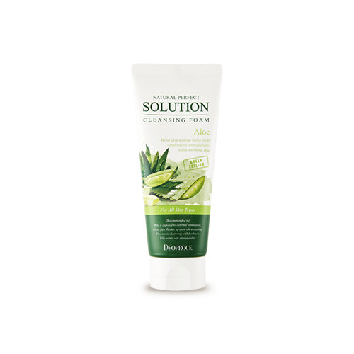 DEOPROCE NATURAL PERFECT SOLUTION CLEANSING FOAM GREEN EDITION ALOE
