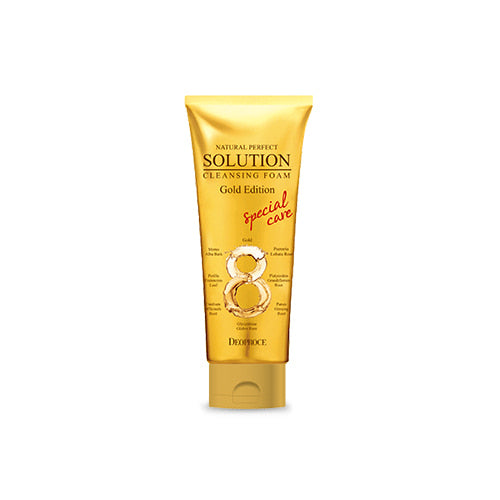 DEOPROCE NATURAL PERFECT SOLUTION CLEANSING FOAM GOLD EDITION