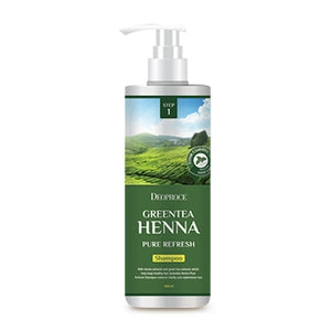DEOPROCE SHAMPOO - GREENTEA HENNA PURE REFRESH
