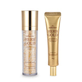 ESTHEROCE HERB GOLD ENSEMBLE SPÉCIAL ESSENCE DE BLANCHIMENT ET DE SOIN RIDES ET CRÈME POUR LES YEUX