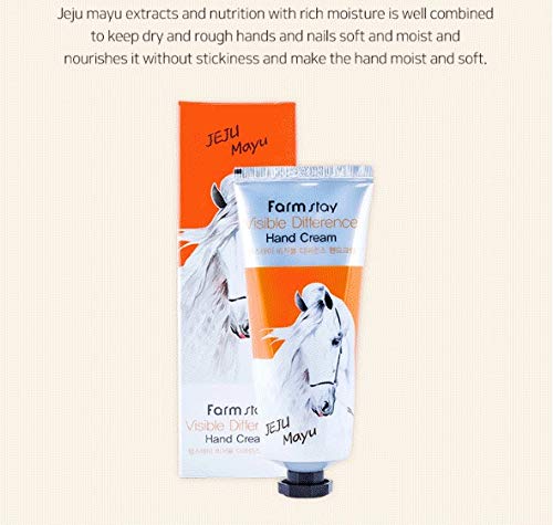 FARMSTAY DIFFÉRENCE VISIBLE HUILE DE CHEVAL CRÈME POUR LES MAINS