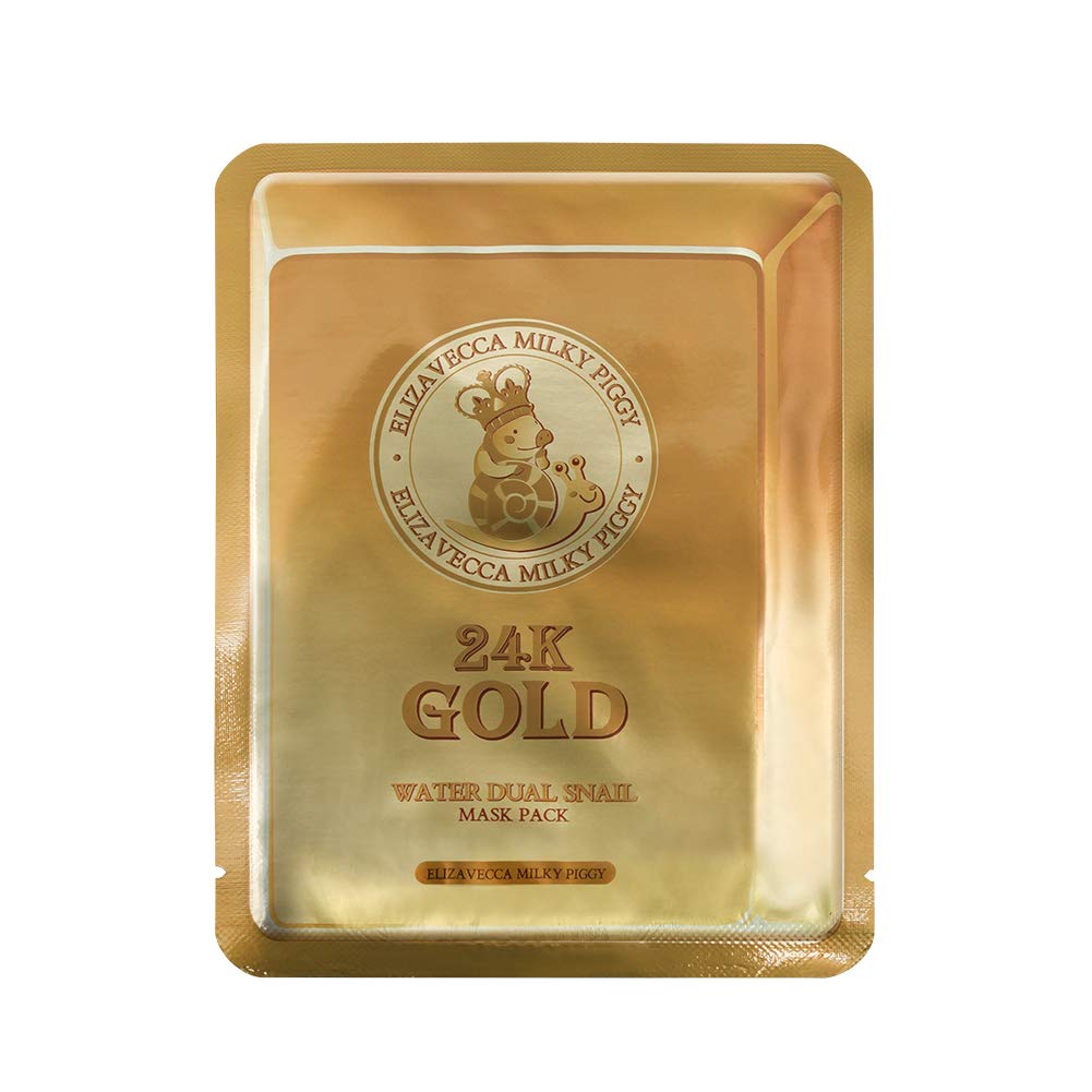 24k Gold Water Dew Snail Mask Pack