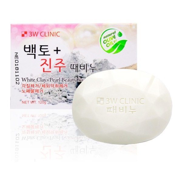 White clay+Pearl Beauty Soap