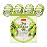 PUREDERM Masque Cercle Olive Collagène (12 feuilles)