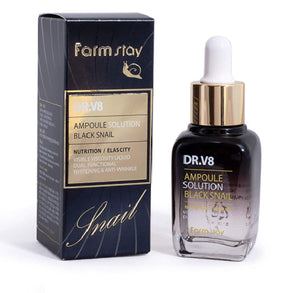 FARMSTAY DR-V8 AMPOULE SOLUTION BLACK SNAIL
