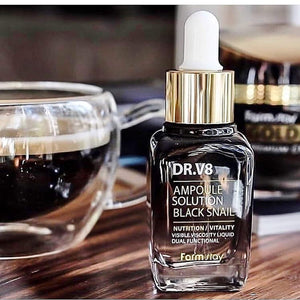 FARMSTAY DR-V8 AMPOULE SOLUTION BLACK SNAIL