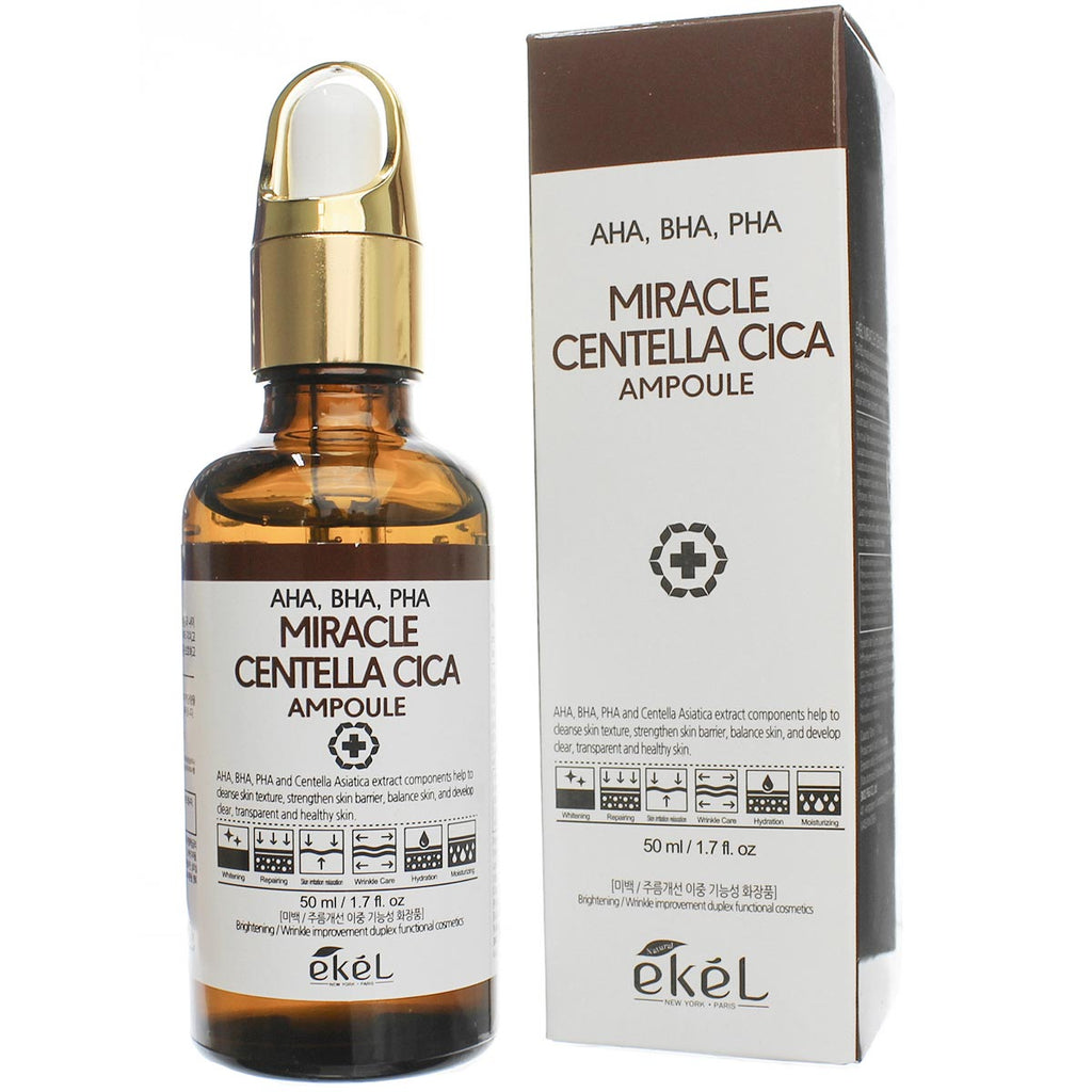 Ekel MIRACLE CENTELLA CICA AMPOULE (AHA, BHA, PHA) - brown