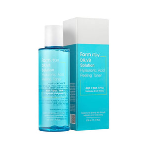FARMSTAY DR-V8 SOLUTION HYALURONIC ACID PEELING TONER