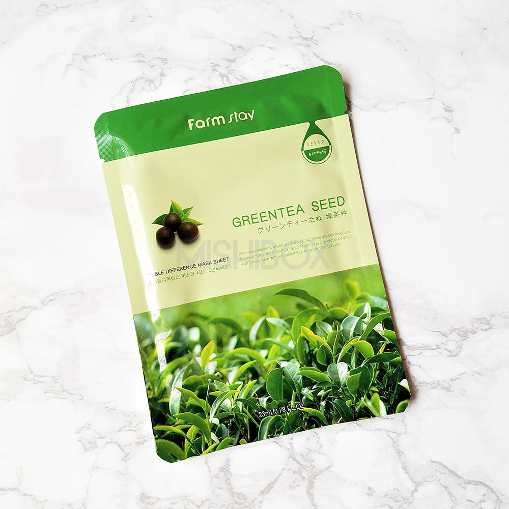 FARMSTAY VISIBLE DIFFERENCE MASK SHEET GREENTEA SEED