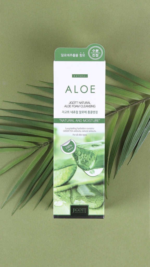 JIGOTT NATURAL ALOE FOAM CLEANSING