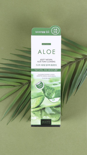 JIGOTT NATURAL ALOE FOAM CLEANSING