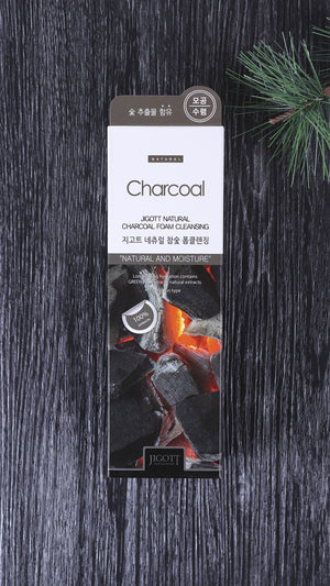 JIGOTT NATURAL CHARCOAL FOAM CLEANSING