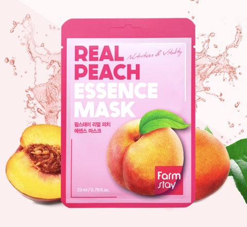 FARMSTAY REAL PEACH ESSENCE MASK