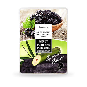 DEOPROCE COLOR SYNERGY EFFECT SHEET MASK BLACK 20g/10SHEET