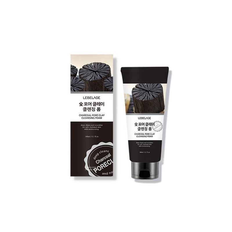 LEBELAGE CHARCOAL PORE CLAY CLEANSING FOAM