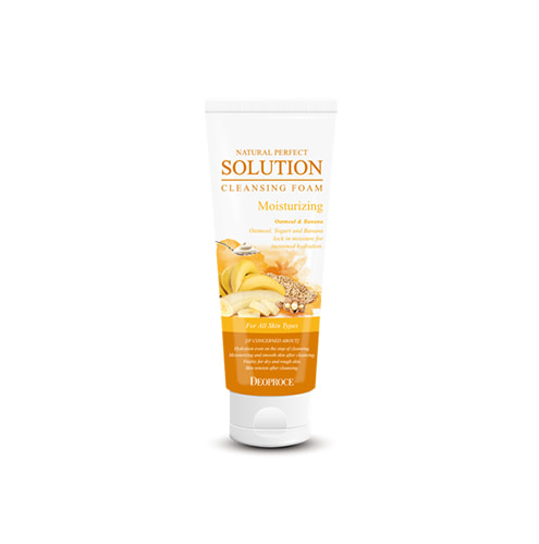 DEOPROCE NATURAL PERFECT SOLUTION CLEANSING FOAM OATMEAL & BANANA 170g