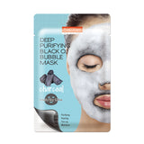 PUREDERM Deep Purifying Black O2 Bubble Mask "Charcoal" (1sheets)