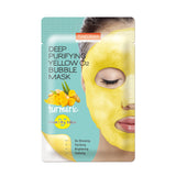 PUREDERM Deep Purifying Yellow O2 Bubble Mask "Turmeric" (1sheets)