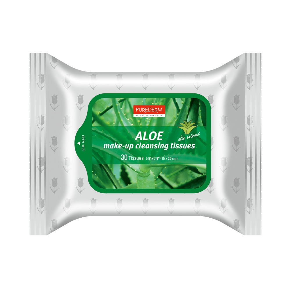 PUREDERM ALOE MAKE-UP CLEANSING TISSUES