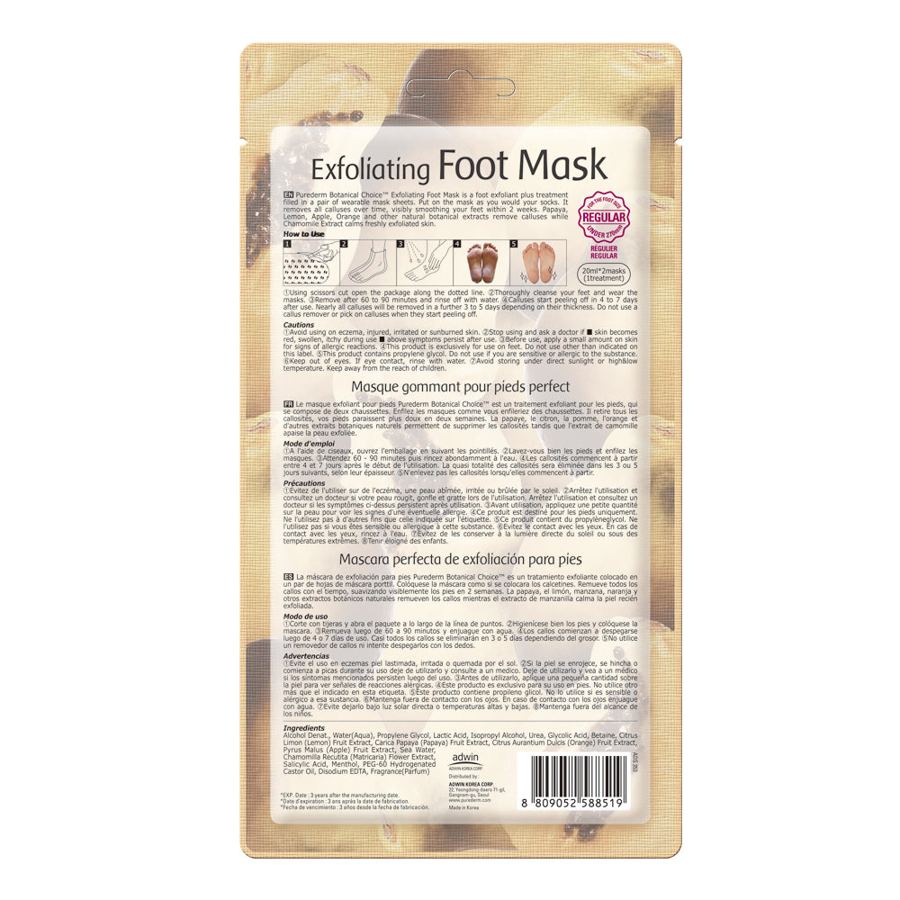 PUREDERM Exfoliating foot mask_regular