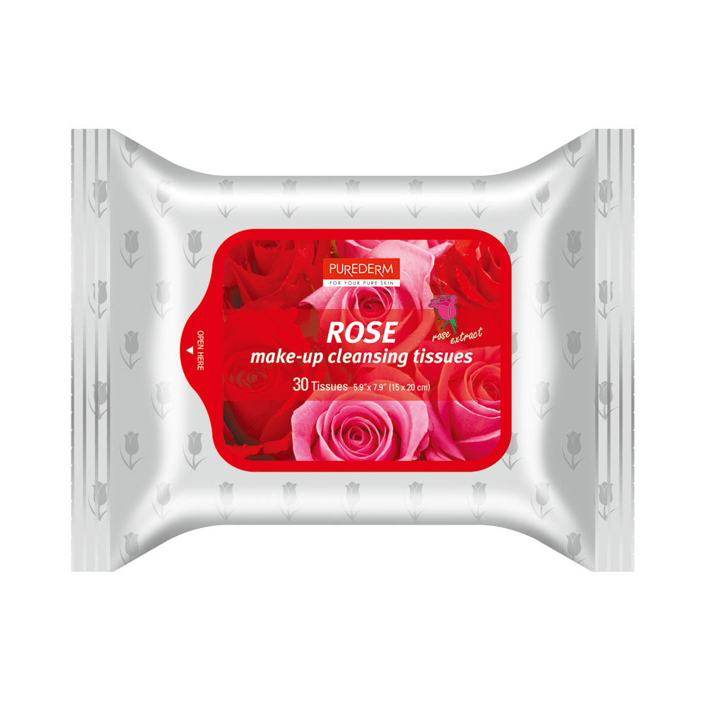 PUREDERM ROSE MAKE-UP CLEANSING TISSUES
