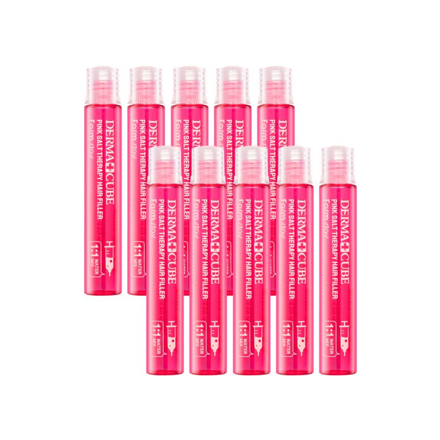 FARMSTAY DERMACUBE PINK SALT THERAPY HAIR FILLER