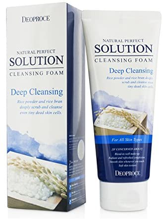 DEOPROCE NATURAL PERFECT SOLUTION CLEANSING FOAM DEEP CLEANSING 170g