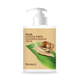 DEOPROCE SNAIL CLEAN & WHITE CLEANSING & MASSAGE CREAM