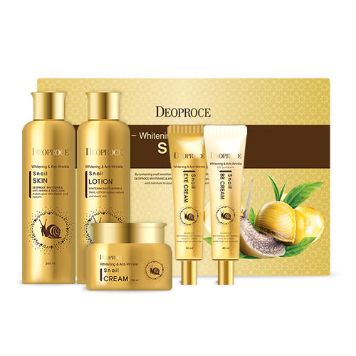 DEOPROCE WHITENING AND ANTI-WRINKLE SNAIL 5 SET