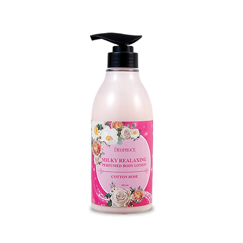 DEOPROCE MILKY RELAXING BODY LOTION COTTON ROSE 500ml  