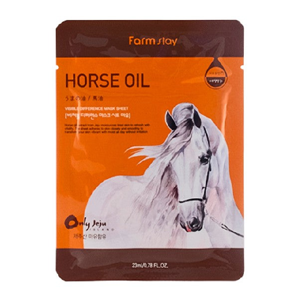 FARMSTAY VISIBLE DIFFERENCE HORSE OIL MASK PACK 