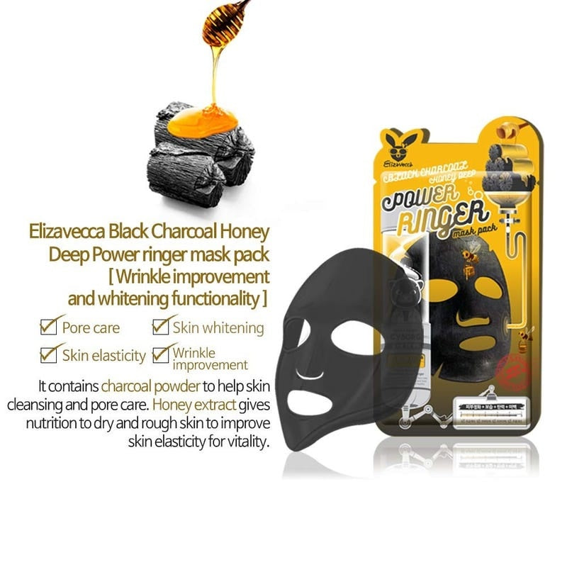 Black Charcoal Honey Deep Power Ringer Mask Pack